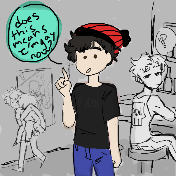 Drawing in hop in the wagon now by RandomDoodler