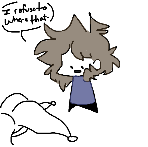 Drawing in Lack of arms by RandomDoodler