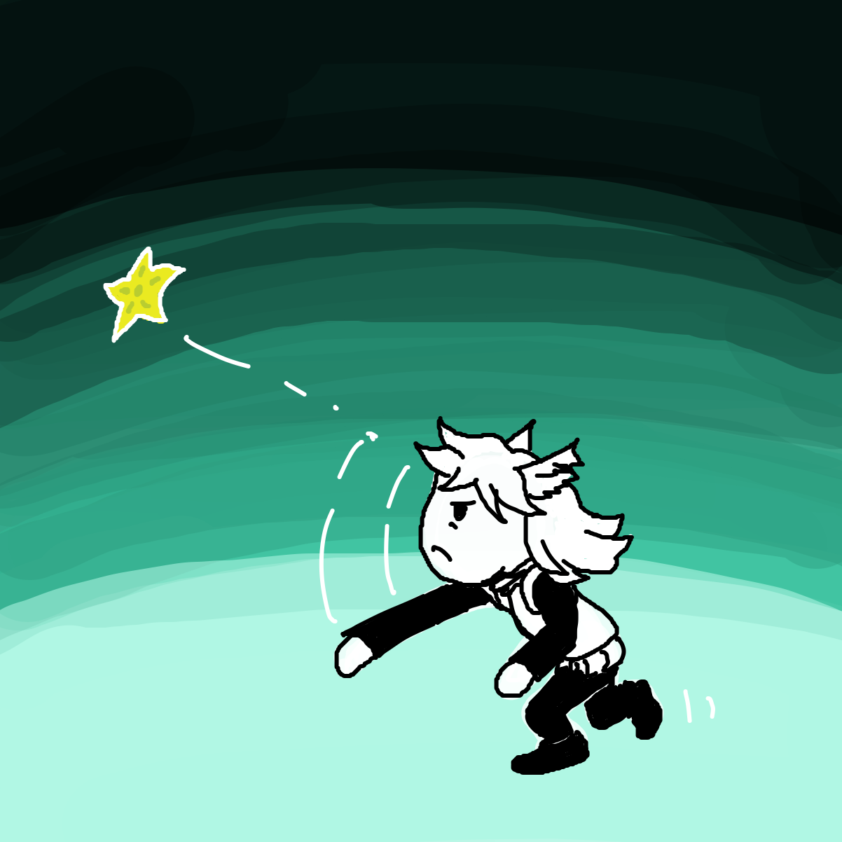 Bonk you right back, stupid star - Online Drawing Game Comic Strip Panel by Scribbledabble