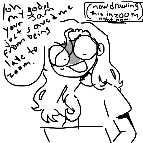 Drawing in Drawing this during online class by RandomDoodler