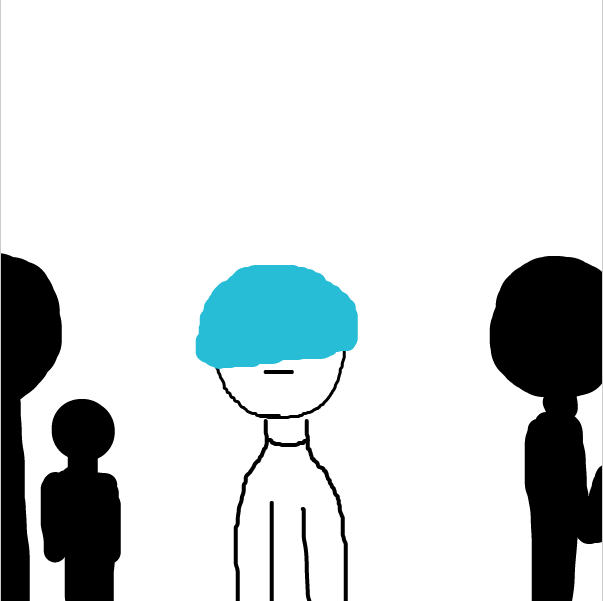 noone wants to talk to them - Online Drawing Game Comic Strip Panel by Nejt