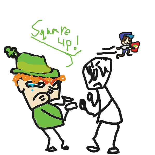 square up >:( - Online Drawing Game Comic Strip Panel by AM the shithead