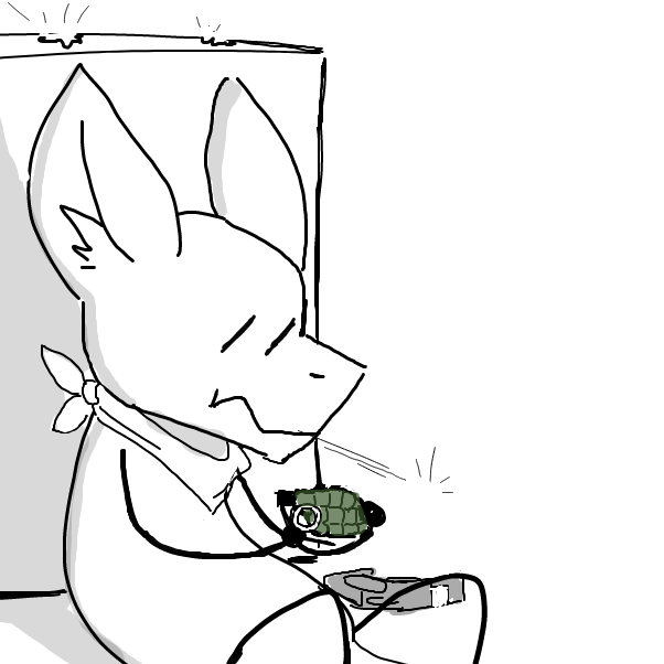 Wait where did he get that? - Online Drawing Game Comic Strip Panel by Sluggishfella