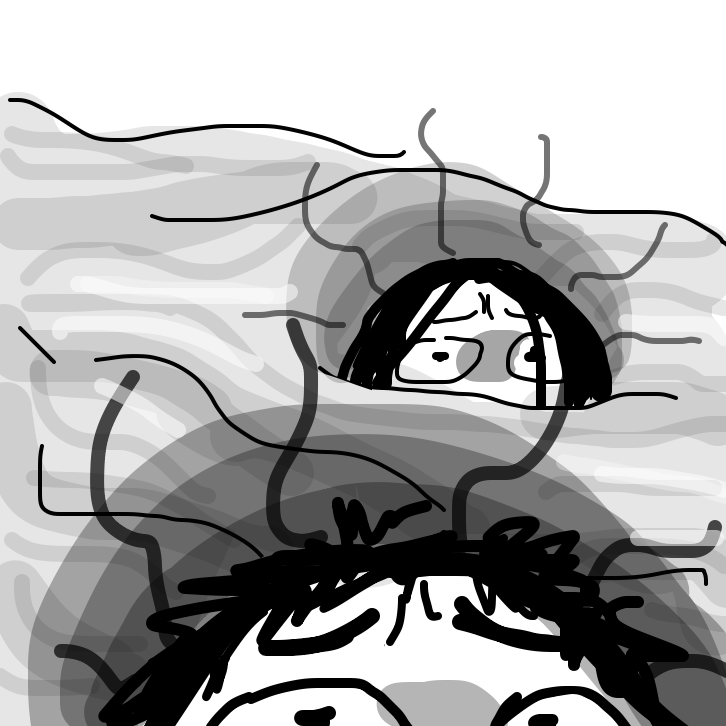 Drawing in The man approaches by rawrwhy 