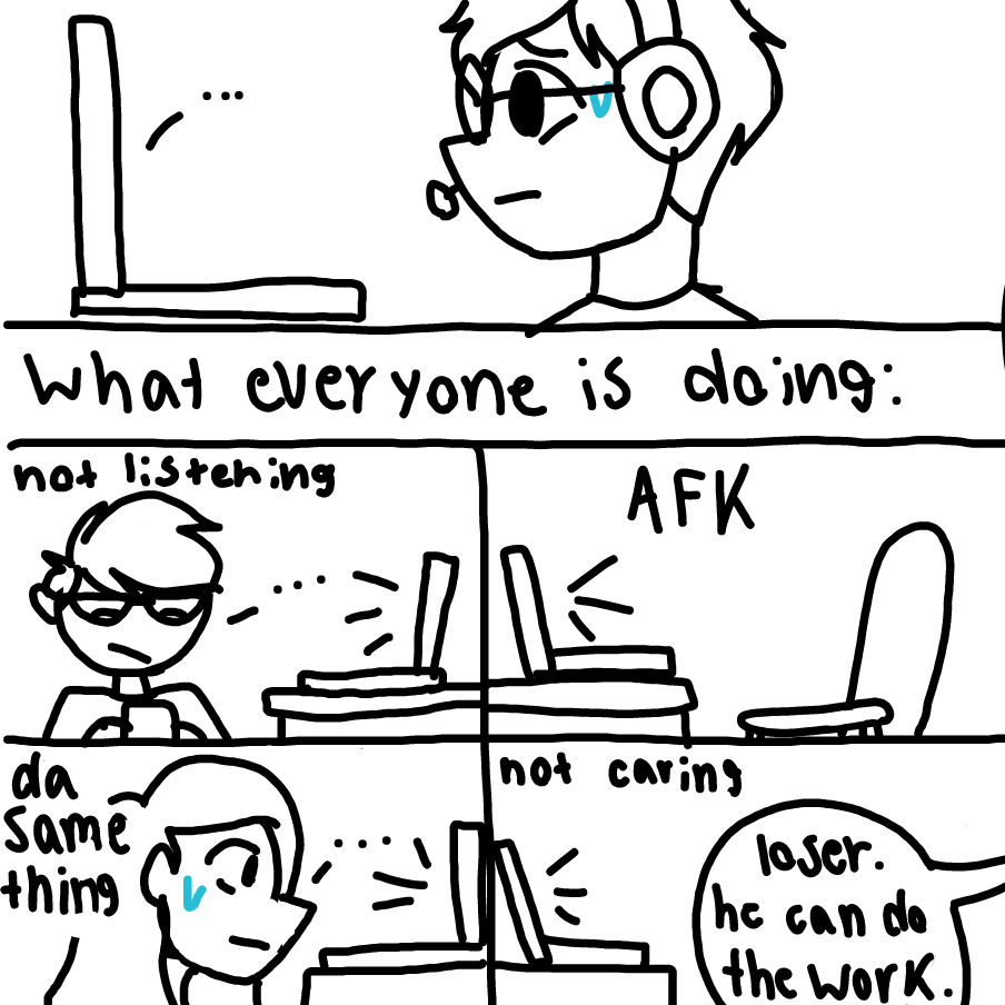 lol idk - Online Drawing Game Comic Strip Panel by bumblebeau