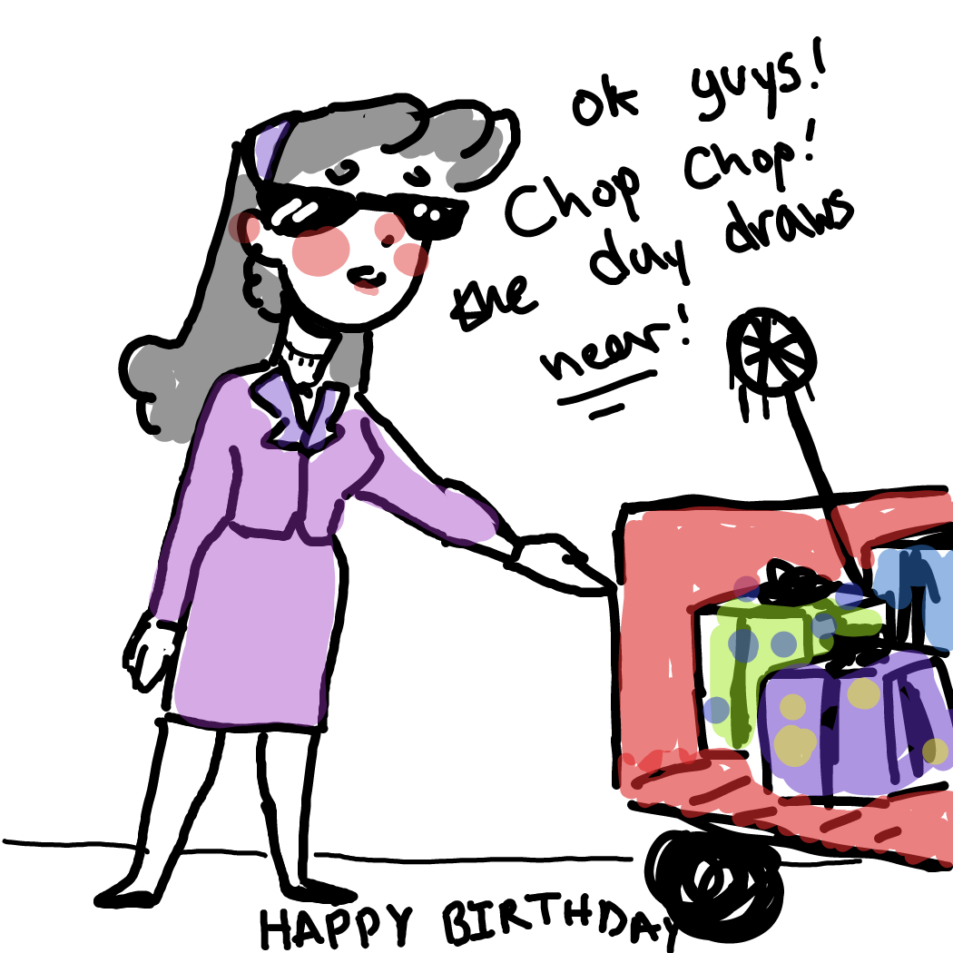 Happy Birth! - Online Drawing Game Comic Strip Panel by Rednightlights