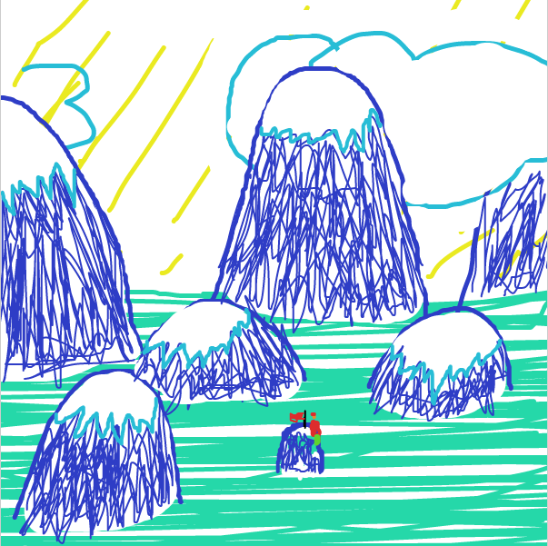 Drawing in Mountains by Nejt