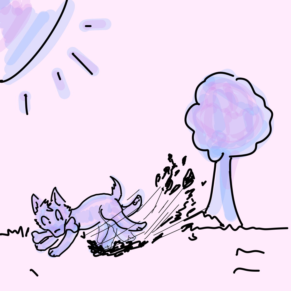 Digging a hole - Online Drawing Game Comic Strip Panel by Scribbledabble