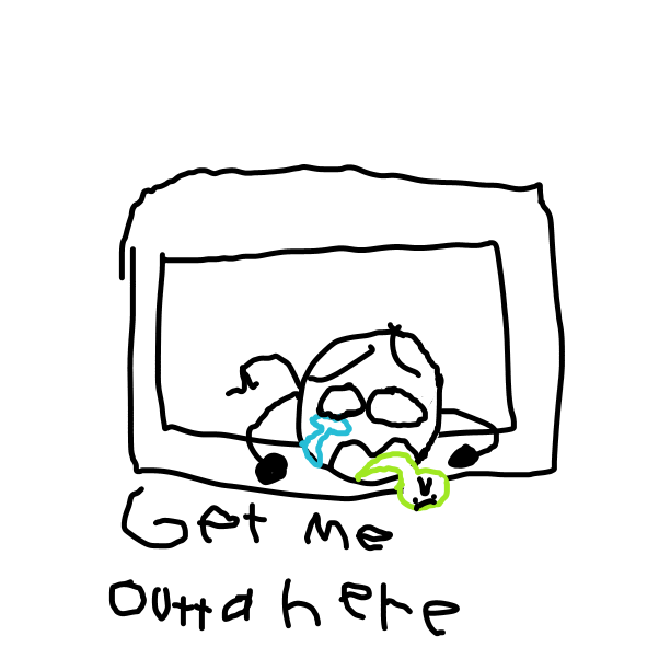 Drawing in Sandwich IV: OUTTA MY HOUSE!!!!! by kirbfan100