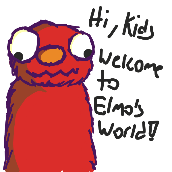 Drawing in elmos world by Rev