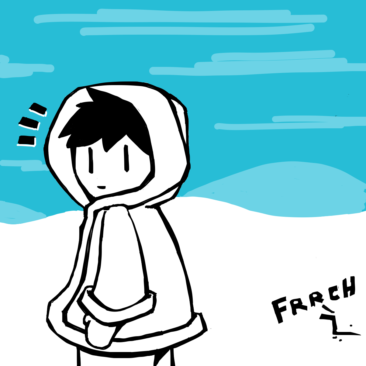 Drawing in Snow Walk by Oscarsjunk