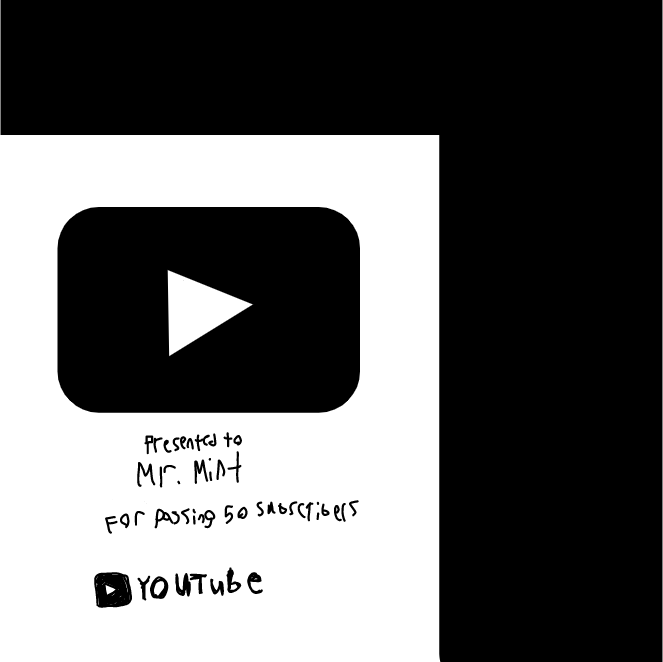 Drawing in Paper play button by Mr. Mint