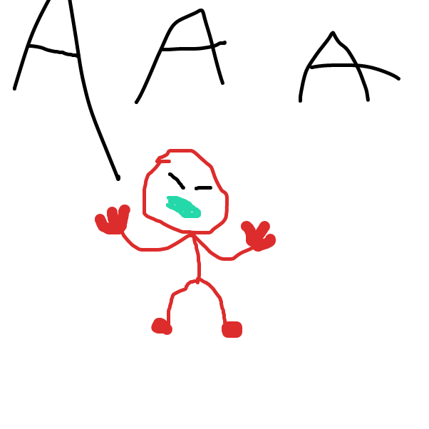 Red dude screaming still. - Online Drawing Game Comic Strip Panel by Metakniiite1thebatle