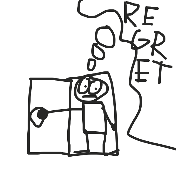 R E G R E T - Online Drawing Game Comic Strip Panel by Drawception guy