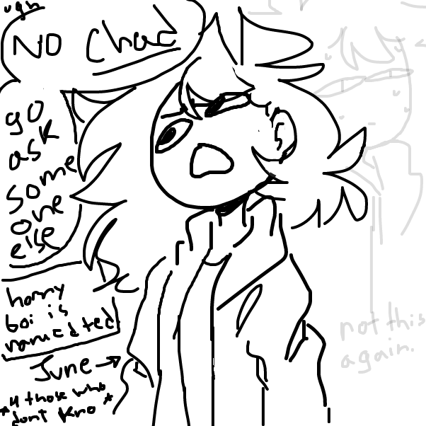 omg, chad fuck off, ugh...jkjkjk. Ted is a misunderstood sweetheart of an intergalactic monster. - Online Drawing Game Comic Strip Panel by RandomDoodler