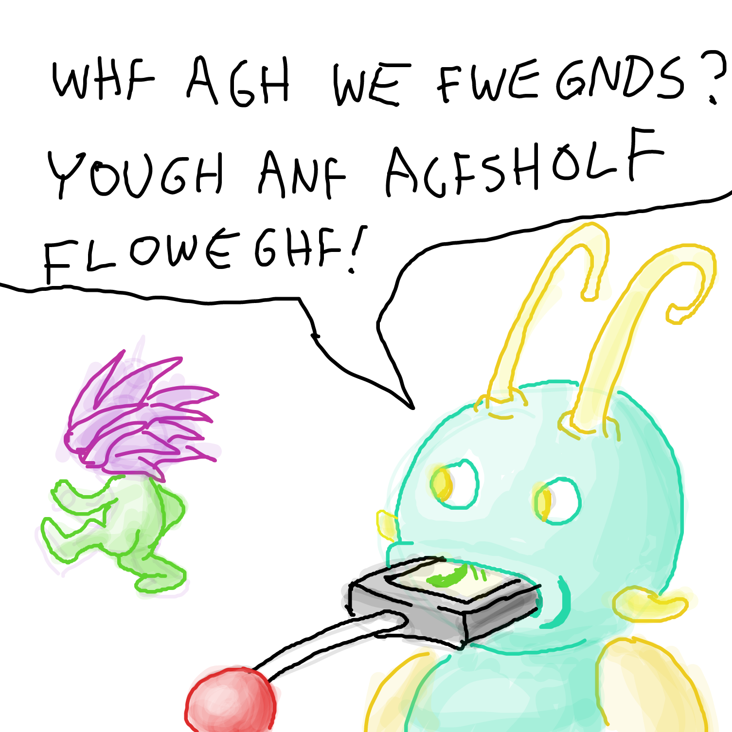 Drawing in Battle for Lego Island: Flower and Doodlebug by Sabandija