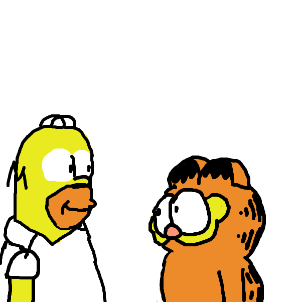 Drawing in Crossover Party by garfieldfan1005