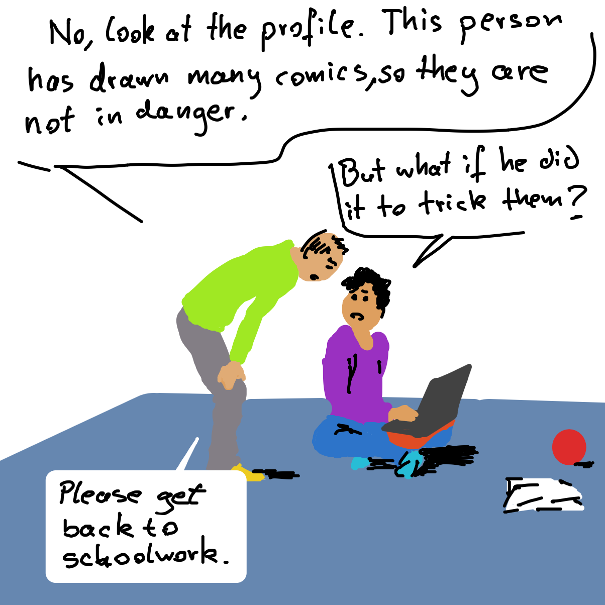  - Online Drawing Game Comic Strip Panel by Scribbledabble