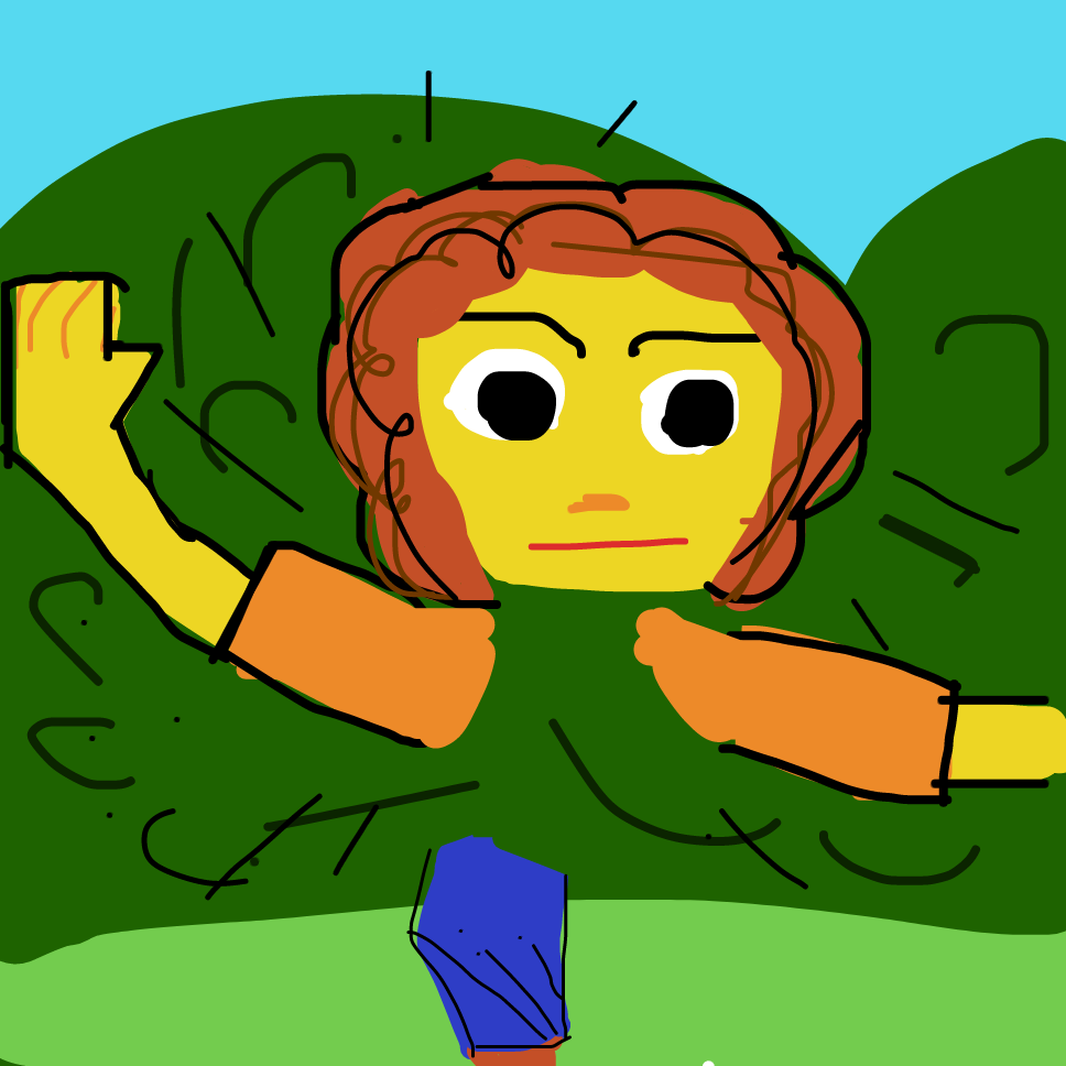 The boy either enters or escapes the weird forest. - Online Drawing Game Comic Strip Panel by Fiasco_Franck