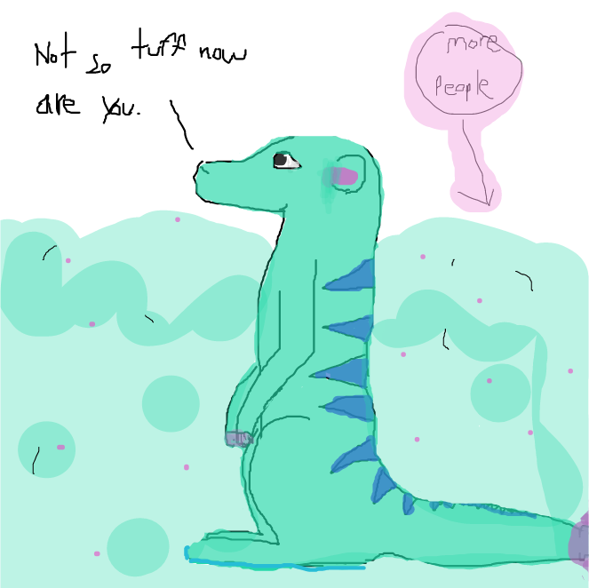 Drawing in umm hi I didn't see you by DoodleBug