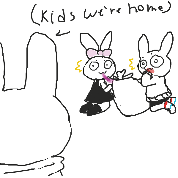 Looks like their parents are home - Online Drawing Game Comic Strip Panel by Derren