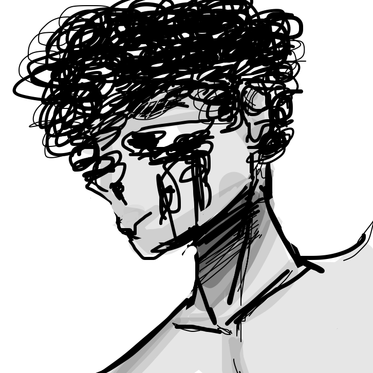 i have never drawn curly hair and so i’m using the swirling method teehee - Online Drawing Game Comic Strip Panel by rawrwhy 