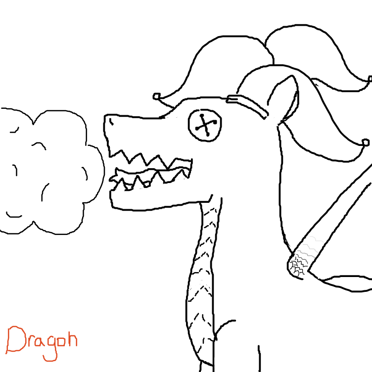 Drawing in pail as a wolf  by DoodleBug