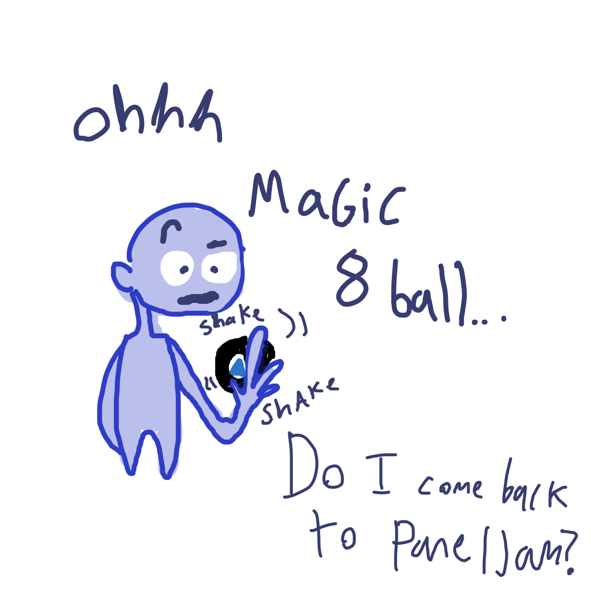 Drawing in Oh magic 8ball by EvanIsHere