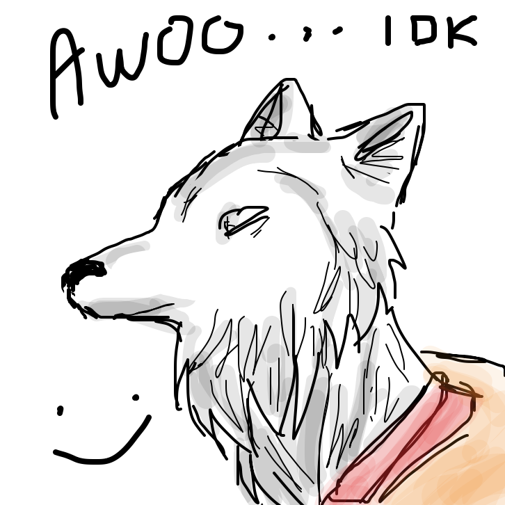 Drawing in Sean as a wolf by rawrwhy 