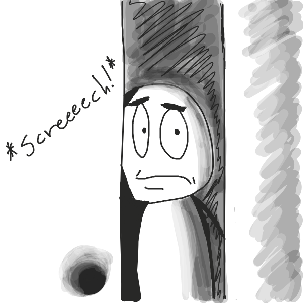 Drawing in *Kicks down door* by Loco-L