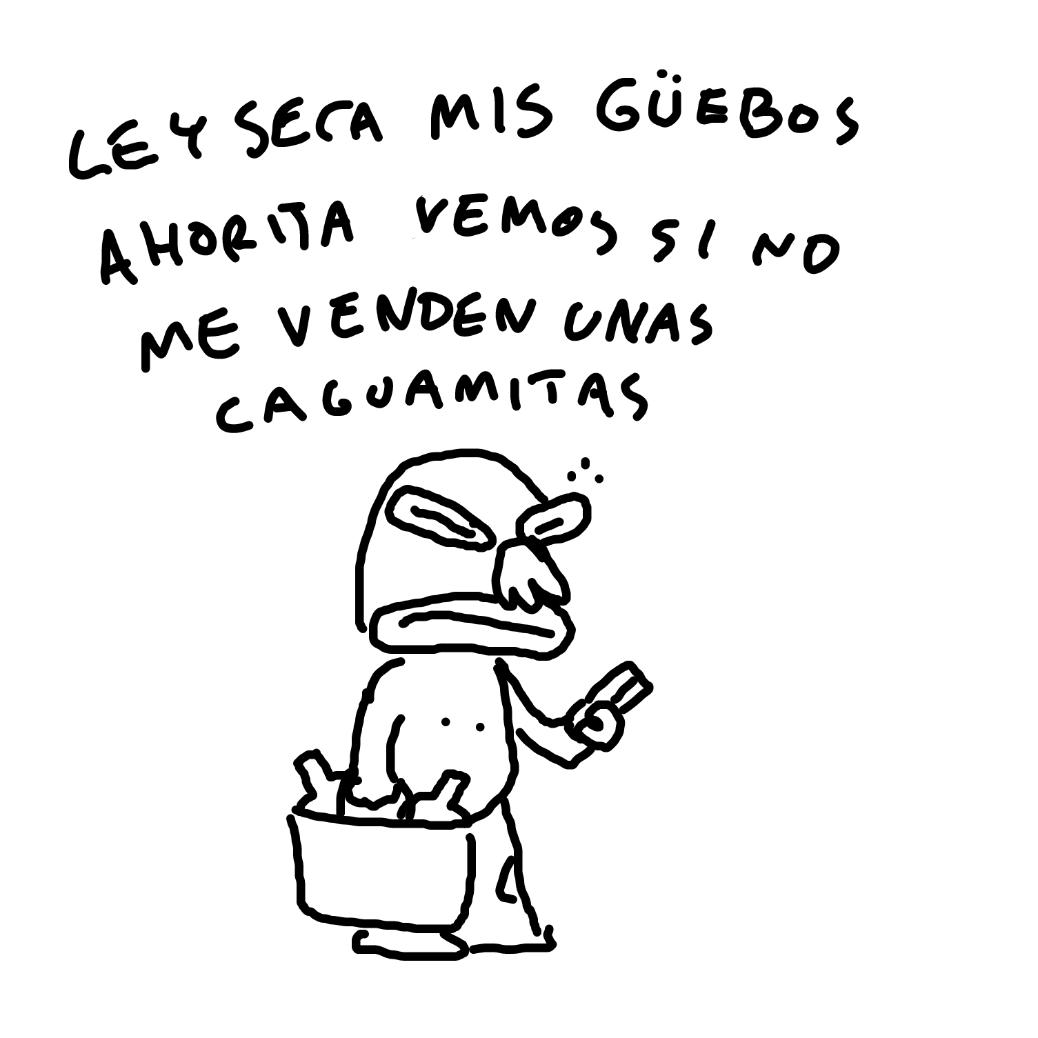 Drawing in Estaba un día el santos en el oxxo by Sabandija