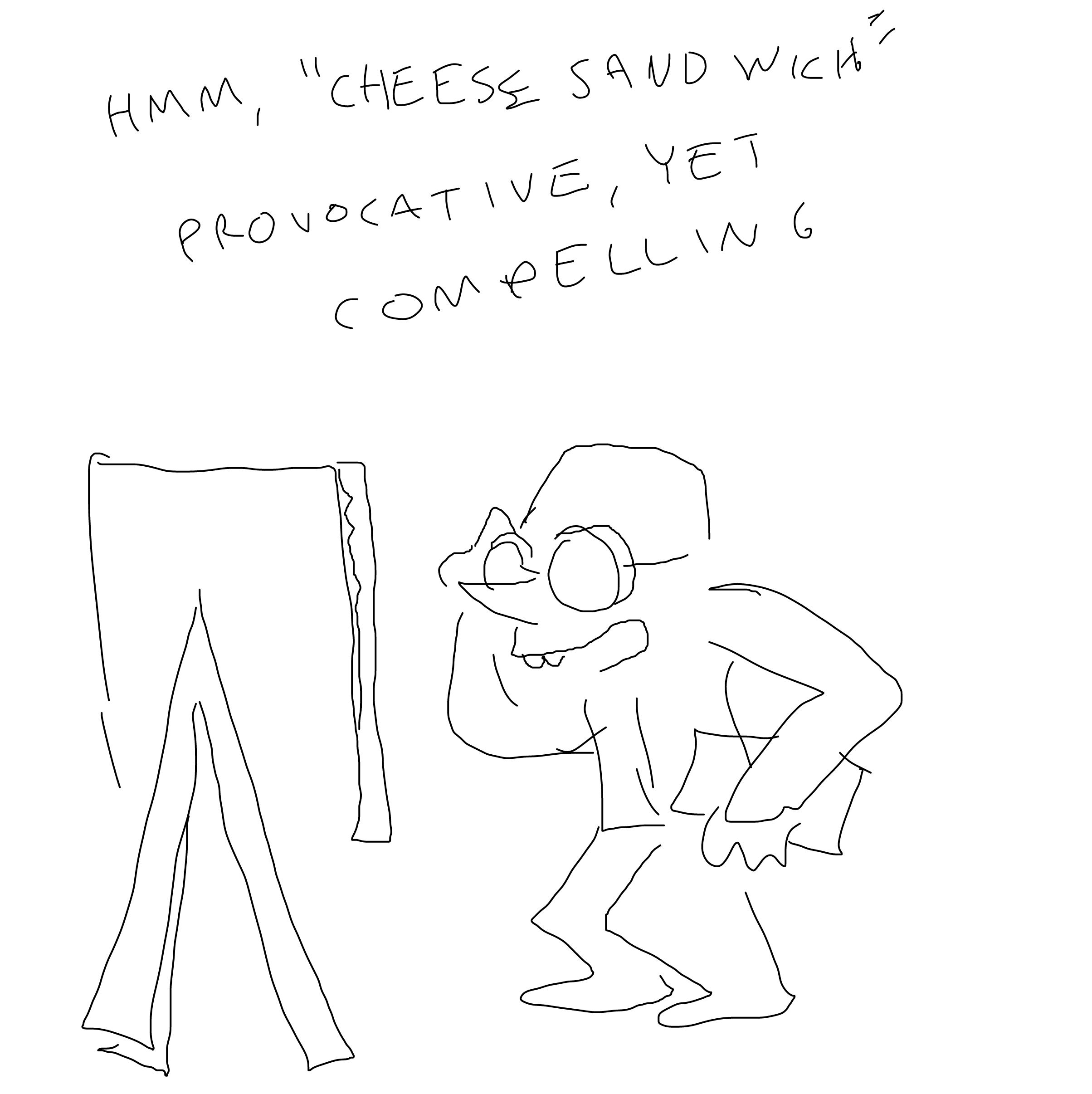 Drawing in cheese sand wich by Sabandija