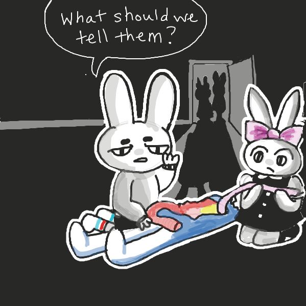 What should we tell them? - Online Drawing Game Comic Strip Panel by Simply_Kali