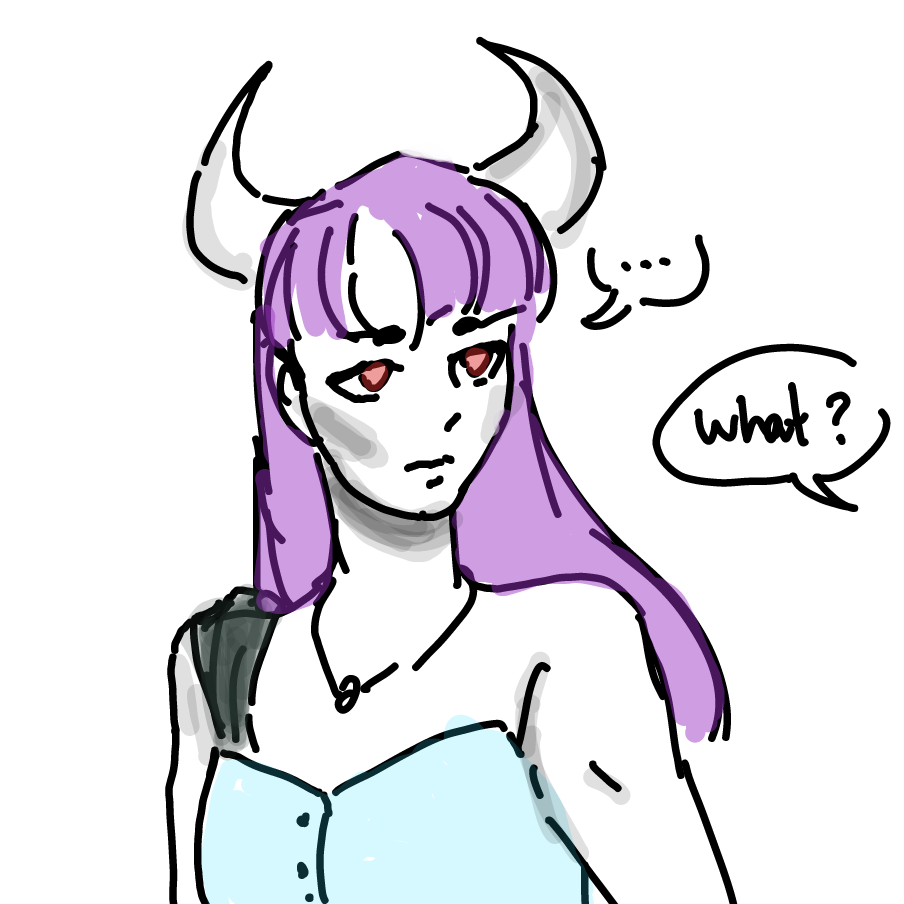 idk which one is which so imma pick the purple haired one - Online Drawing Game Comic Strip Panel by unyu