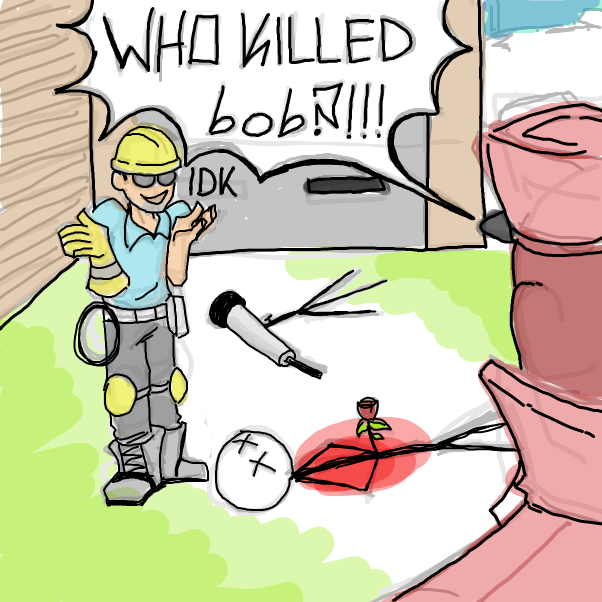 HEAVY IS... um, bob IS DEAD! - Online Drawing Game Comic Strip Panel by Toxical