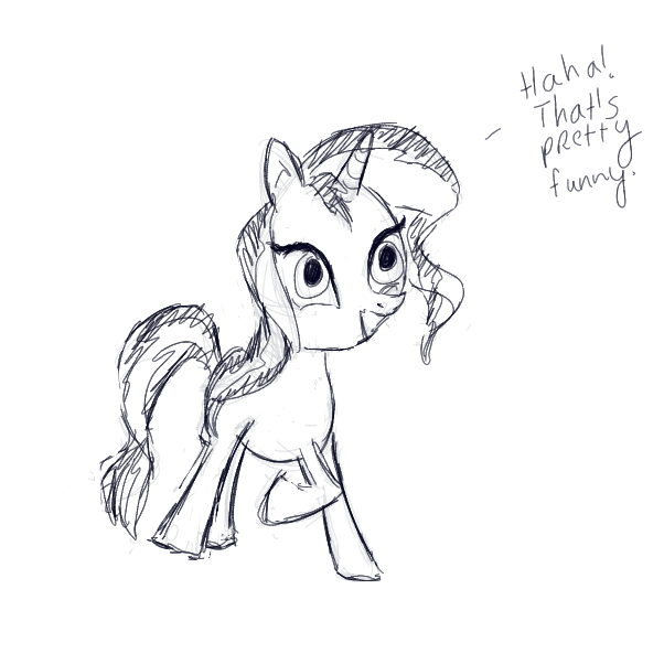Drawing in my little hor- i mean pony by Sunset Shimmer