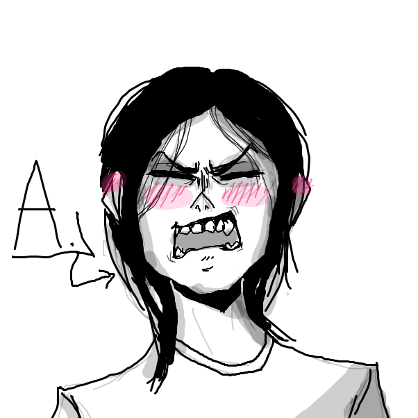 Drawing in *incoherent emotional screaming* by Toxical