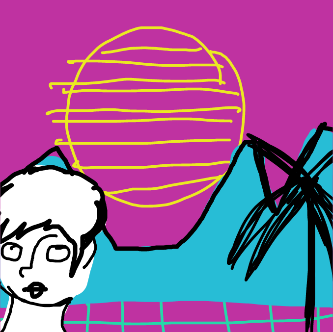 Drawing in Planet Vaporwave by HaileyS