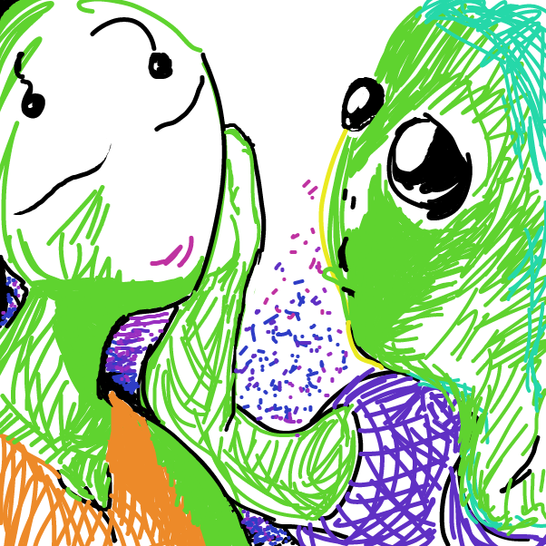 The alien fell in love - Online Drawing Game Comic Strip Panel by Davidguyette