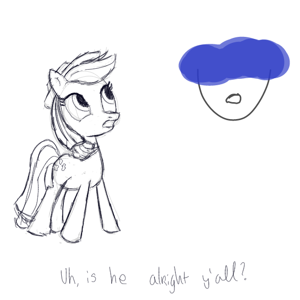 Drawing in New Guy ()_() by Sunset Shimmer