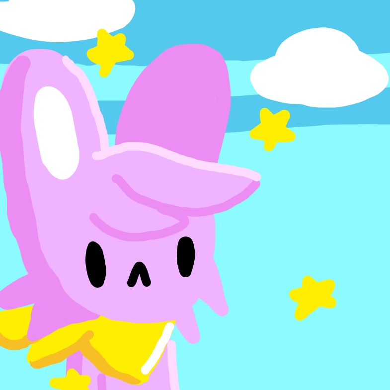 One of my OCs (thier name is Mochi) has a bunch of stars floating around them for some reason.. Maybe they're curious about the stars? - Online Drawing Game Comic Strip Panel by thescribblekitten