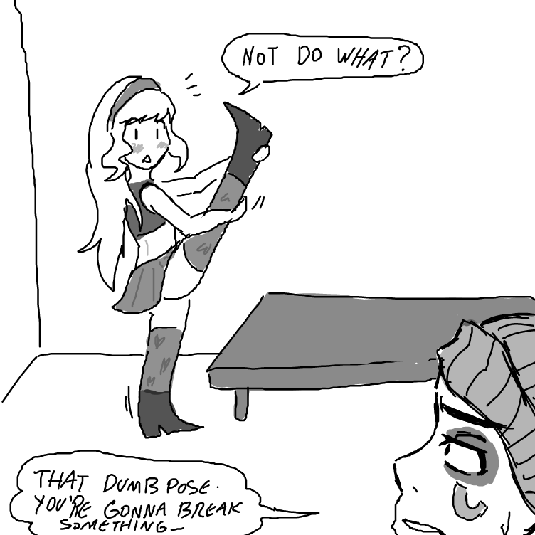 Stop doing that stupid pose - Online Drawing Game Comic Strip Panel by ⚰