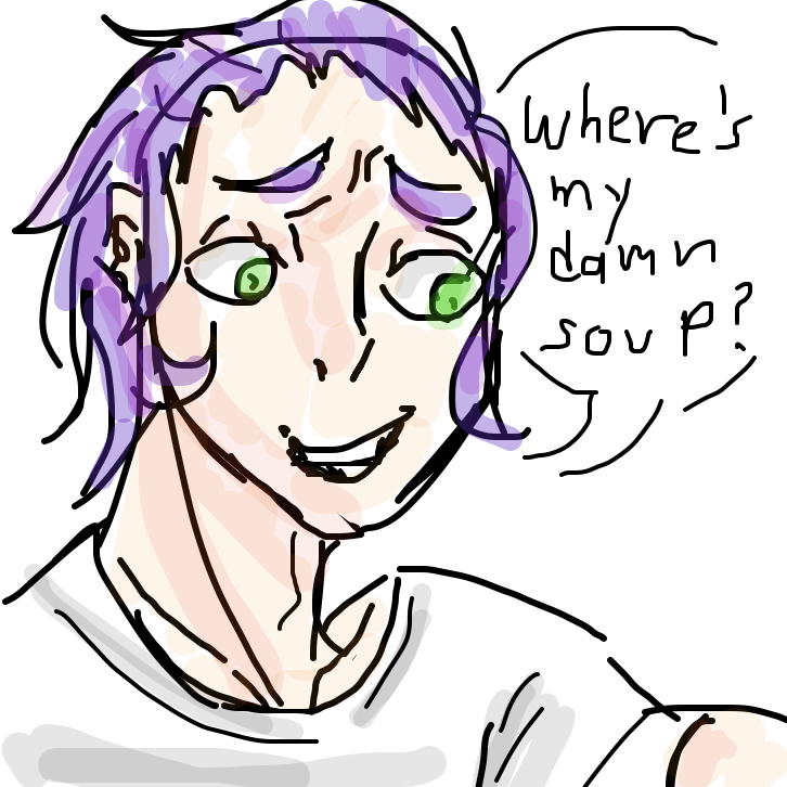 Drawing in The soup by rawrwhy 