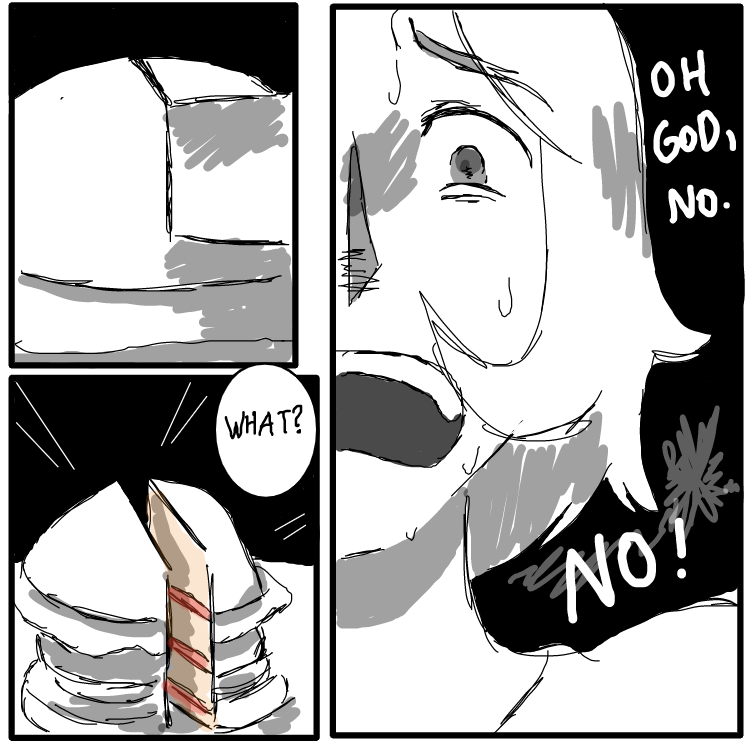 OH NO IT WAS CAKE - Online Drawing Game Comic Strip Panel by ⚰