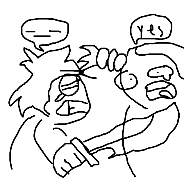 Woman says that is a gun - Online Drawing Game Comic Strip Panel by Sentient_Sandbag 