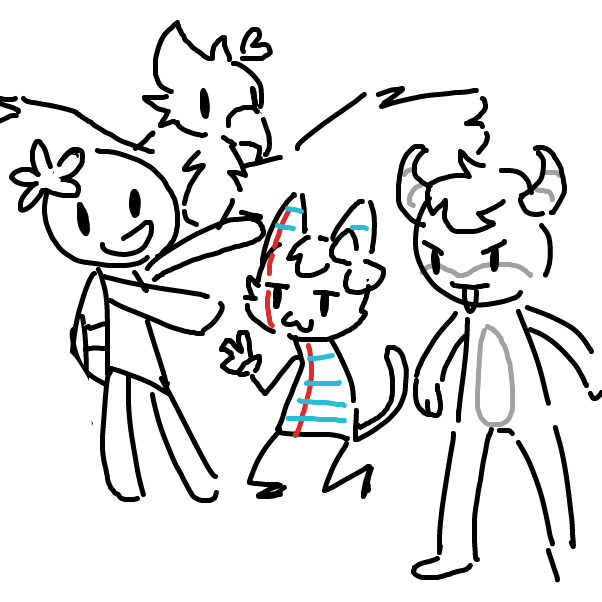 Drawing in kirby but squad by EakiTurtle