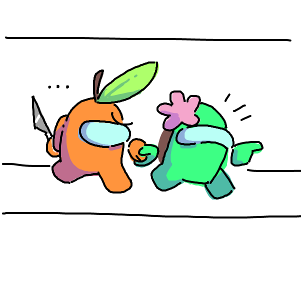 Drawing in Fricking among us or somethin by EakiTurtle