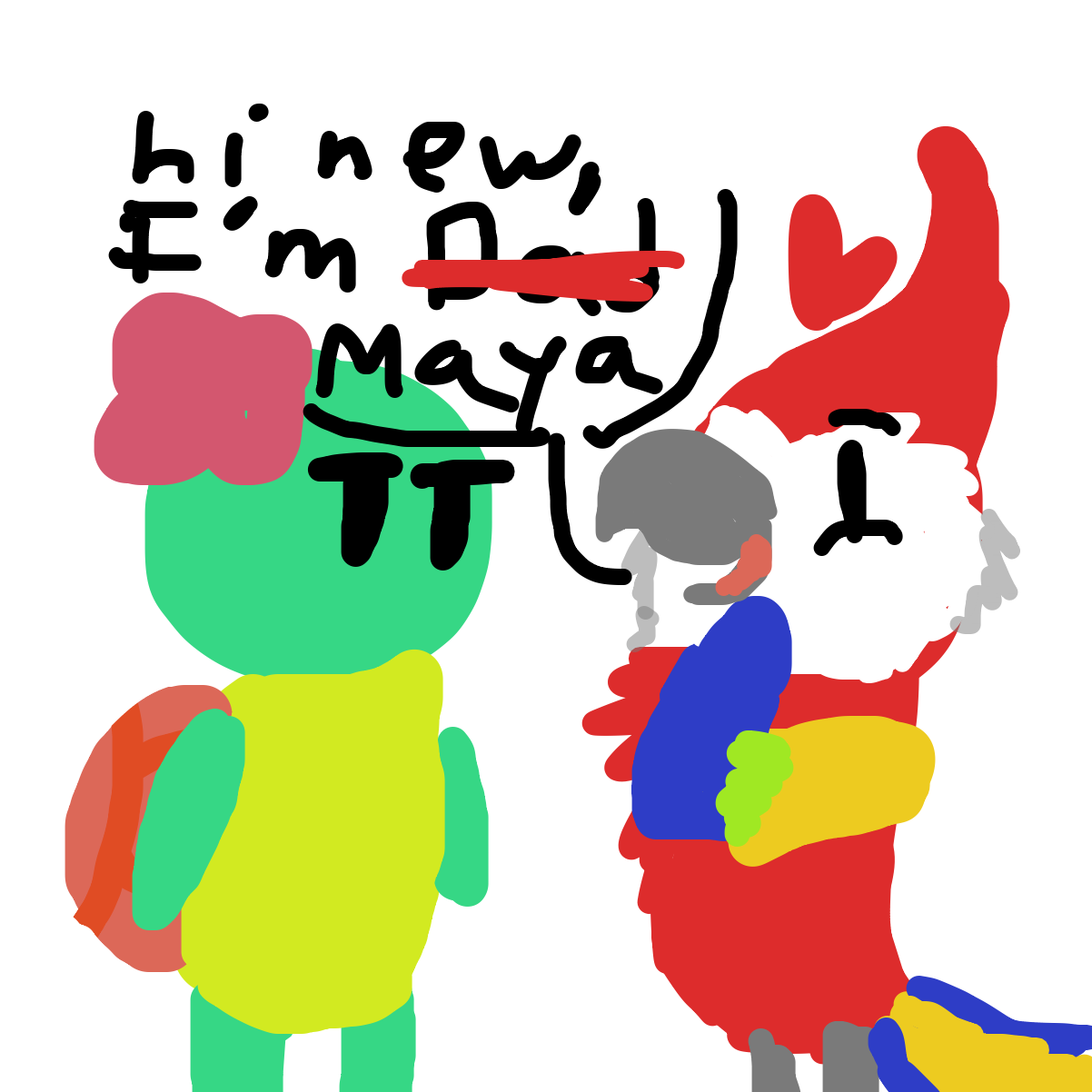 EYYYYY found Eaki!! I just made my account yesterday and I’m still not used to this site, It’s not very smooth because I tend to lag more but I’m happy I found youuuuu! - Online Drawing Game Comic Strip Panel by MayaTheMacaw