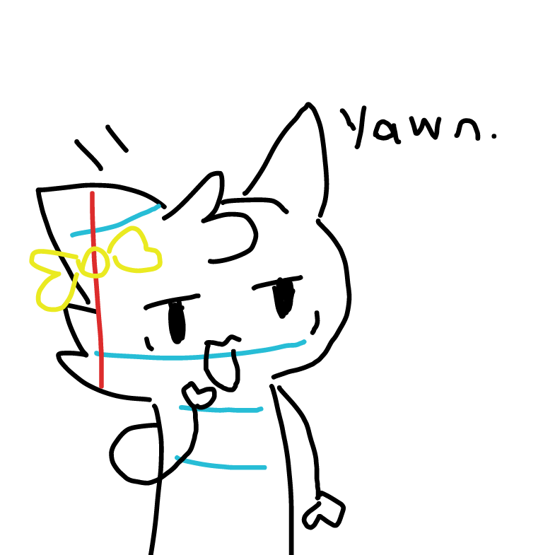 Drawing in sleepy by thescribblekitten