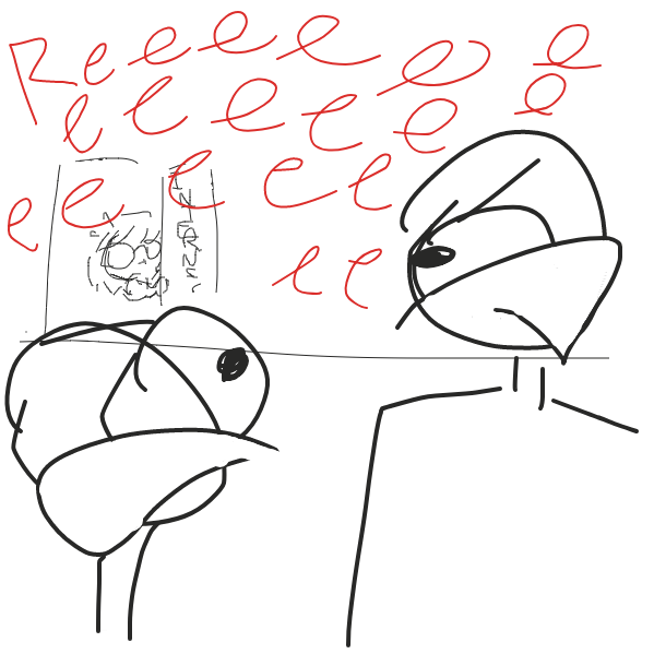 Drawing in Where am I? by Rev